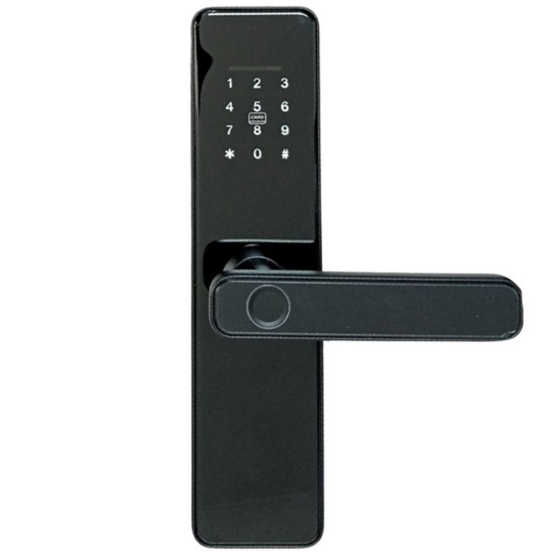 Yala smart SmartPass MALAGA GLS Black, amprenta, cod PIN, Bluetooth, WiFi, RFID, cheie, TTLock – SMP-MALAGA-1TT-BL-GLS [1]
