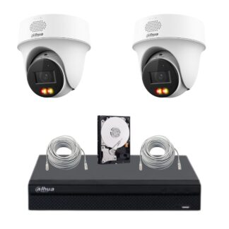 Kit supraveghere Dahua,  2 camere rotative 2K, rotire si inclinare din aplicatie, NVR,  cablu UTP, HDD [1]