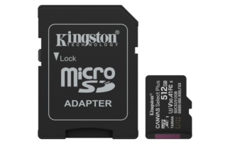 Card memorie microSDXC Kingston Canvas Select Plus Gen3, 512GB, UHS-I U3, V30, A1, citire 150MB/s, adaptor SD, SDCS3/512GB [1]