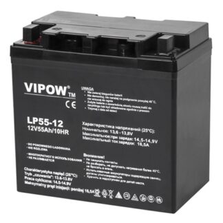 Acumulator stationar AGM VRLA VIPOW, 12V, 55Ah, fara intretinere, BAT0223 [1]