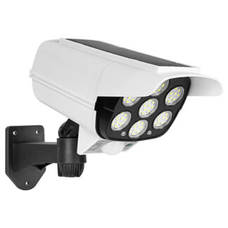 Camera de supraveghere falsa, 77 LED, 150 lm, senzor miscare 3-5m, design camera supraveghere falsa, telecomanda, IP44, URZ1009 [1]