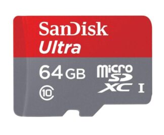 Card memorie microSDXC SanDisk Ultra, 64GB, Class 10, UHS-I U1, citire 100MB/s, SDSQUNR-064G-GN3MN [1]