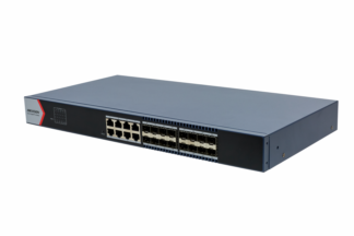 Switch de agregare Smart Managed Hikvision, 24 porturi Gigabit, 16 porturi SFP, 8 porturi RJ45, VLAN, QoS, ERPS, protectie 6kV, DS-3E1524-SI-16F8T [1]