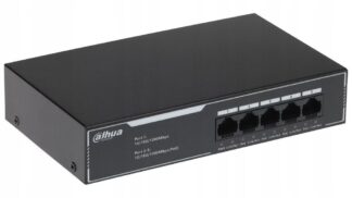 Switch PoE Dahua, 5 porturi Gigabit, 4 porturi PoE, 30W/port, buget PoE 36W, unmanaged, Plug & Play, SG1005LP [1]