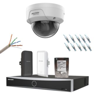 Kit camere supraveghere pentru lift Hikvision – Sistem IP Complet AI 2MP, IR 30 m, lentila 2.8 mm, AcuSense, bridge wireless 500m, IK10, IP67, HDD 1TB [1]