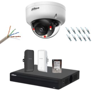 Kit camere supraveghere pentru lift Dahua - Sistem IP complet 2MP, Smart Dual Light, microfon, SMD Plus, Human Detection, PoE, IK08, bridge wireless 500m, HDD 1TB [1]