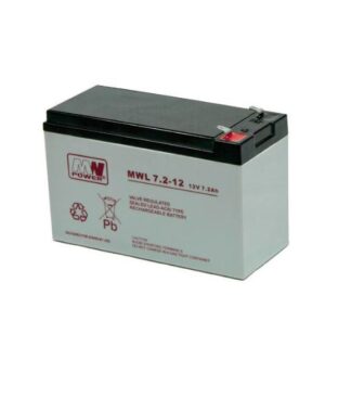 Acumulator stationar AGM VRLA MW Power, 12V, 7.2Ah, fara intretinere, terminale Faston T1/F1, curent maxim incarcare 1.75A, descarcare maxima 105A/5s, 151x65x100mm, MWLD 7.2-12, BAT12V7.2MWLD [1]