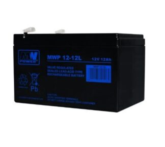 Acumulator stationar AGM VRLA MW Power, 12V, 12Ah, Long Life 12 ani, terminale Faston 250 F2, curent maxim incarcare 3.6A, descarcare maxima 180A/5s, fara intretinere, 151x98x98mm, MWP 12-12L, BAT12V12MWP [1]