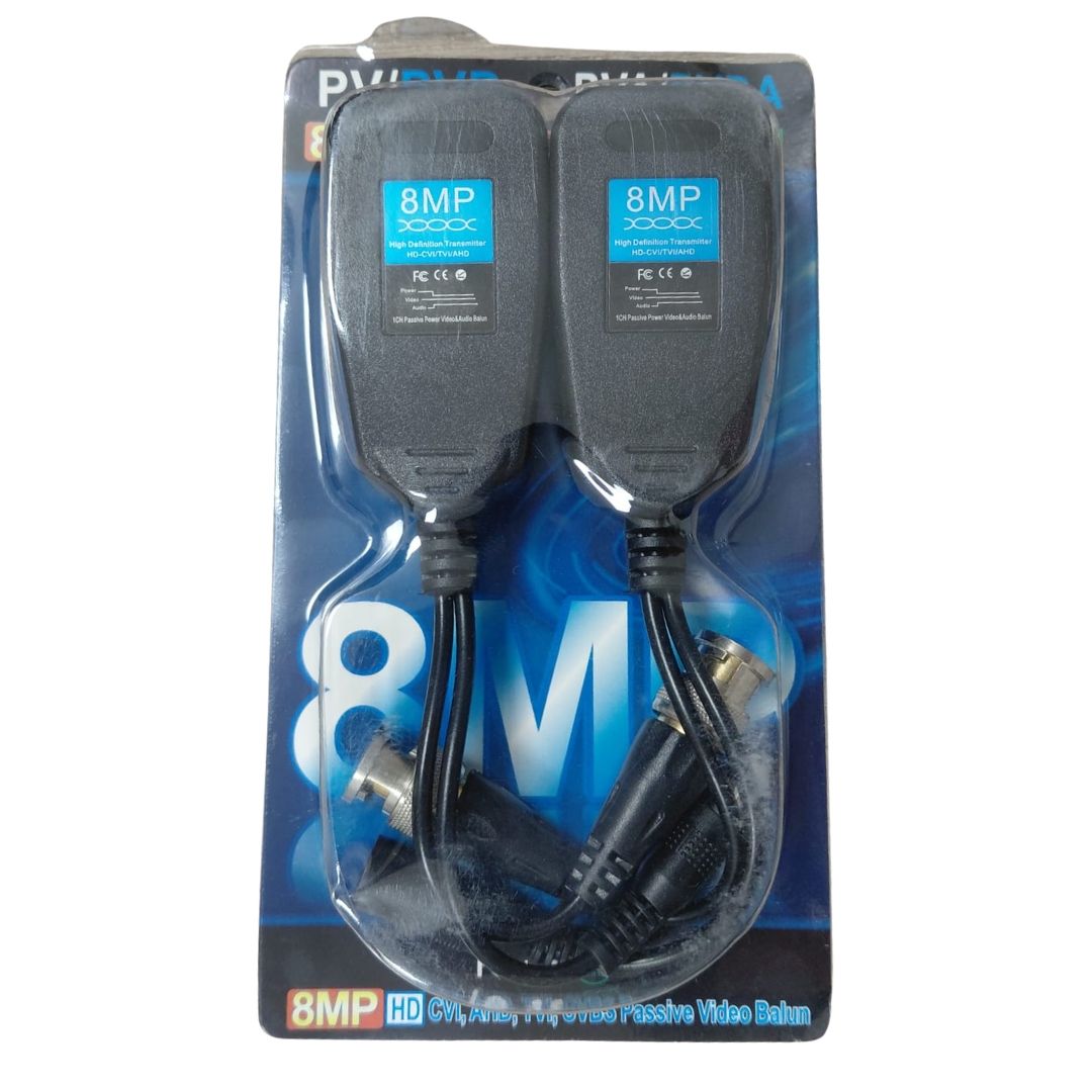 Set Videobalun 8MP Pasiv 2 in 1 ,Video +Alimentare [1]