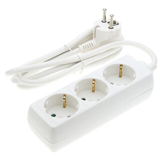 Prelungitor 3 prize OPTONICA, cablu 3G1.0mm², lungime 1.5m, 16A, 230V, putere maxima 3500W, protectie IP20, alb