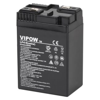 Acumulator stationar AGM VRLA VIPOW, 6V, 4Ah, terminal F1, BAT0204 [1]