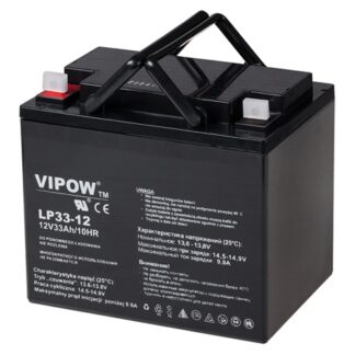 Acumulator stationar AGM VRLA VIPOW, 12V, 33Ah, terminal L1, BAT0227 [1]