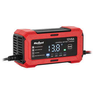 Incarcator universal acumulatori Rebel, 12V, 6A, AGM/GEL/LiFePO4, 2-100Ah, functie Repair, BAT1155 [1]