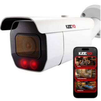 Kit supraveghere IP KEEYO 4 camere LV-V-IP8M6TF-AI-B, 8 MP 4K, IR 60 m, AI, PoE, microfon [1]