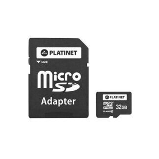 Card de memorie microSD Platinet, 32GB, Class 10, cu adaptor SD, PLYMSD32GPL10 [1]