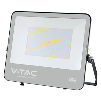 Reflector LED V-TAC, 200W, 6500K alb rece, 27000lm, eficienta 135lm/W, cip SMD CREE, unghi iluminare 115, cablu alimentare 1m, carcasa aluminiu neagra, IP65, 406x47x333mm, VT-44201, SKU 232216 [1]