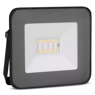 Reflector LED Smart V-TAC, 20W, RGB + alb cald/neutru/rece, 1400lm, Bluetooth, dimabil din aplicatie, unghi 100, IP65, carcasa aluminiu neagra, VT-5020-B, SKU 5985 [1]