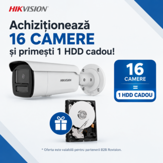 Camera IP Hikvision 8MP + CADOU HDD 1TB, AcuSense, lentila 2.8mm, IR 60m, WL 60m, Audio, Alarma Audio+Stroboscop  DS-2CD2T83G2-LIS2U-SL-2.8mm [1]