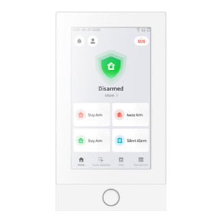 Tastatura Touch Screen Hikvision, 7 inch, PIN, Wi-Fi, LAN, RS-485, audio, alba, DS-PK670W-White