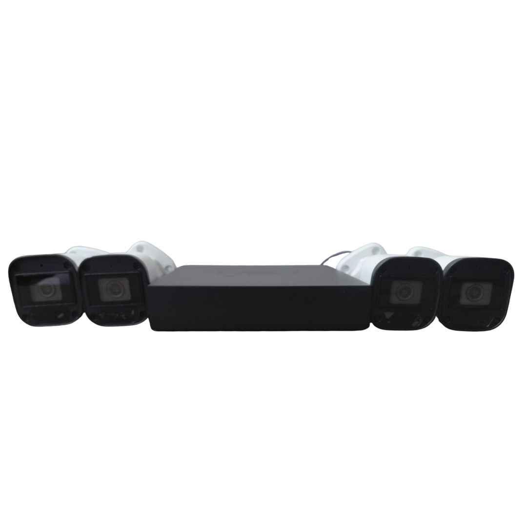 Sistem supraveghere video Uniview pentru casa, 4 camere Full HD de exterior/interior, Microfon incorporat, Vedere nocturna 20m, Vizualizare imagini de pe telefon [1]