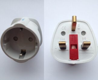 Adaptor priza Anglia tata - Romania mama OEM, cu siguranta, 250V, 16A, 1 post, utilizare interior, DZ087042 [1]