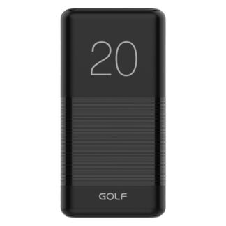 Baterie Externa PowerBank Negru 20000mA cu 2 iesiri USB 2.1A si 1A, Port Incarcare microUSB, Golf G81 [1]