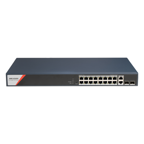 Switch L2, 16 x RJ45 1G PoE (230W), 2 x RJ45 1G, 2 x SFP 1G, Management - HIKVISION