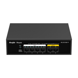 Switch L2, 4 x RJ45 10/100 Mbps PoE, 2 x RJ45 10/100 Mbps, Unmanaged - Ruijie Reyee [1]