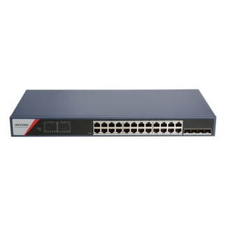 Switch 24 x RJ45 1G Smart PoE 370W, 4 x SFP 1G, Smart Management - HIKVISION [1]
