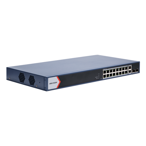 Switch 16 x RJ45 1G Smart PoE 125W, 2 x RJ45 1G, 2 x SFP 1G, Smart Management - HIKVISION