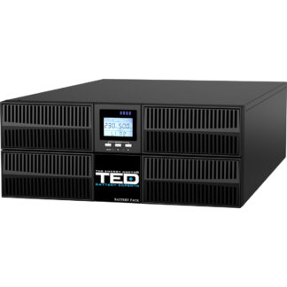 UPS Rackabil 4U 10kVA 10kW Monofazat, Online cu Dublă Conversie si Management, Utilizeaza 16 Acumulatori 12V/9Ah, TED Electric [1]